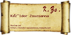 Káldor Zsuzsanna névjegykártya
