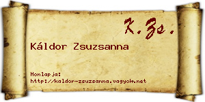 Káldor Zsuzsanna névjegykártya